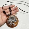 1 шт. винтажные хлопковые и льняные аксессуары этнический ветер корейский деревянный кулон птица длинное ожерелье для женщин мужчин свитер цепочка ювелирные изделия