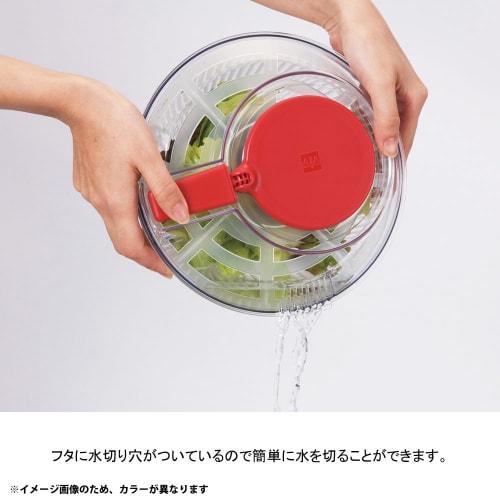 World Create Salad Spinner, Small, Easy-to-Clean Vegetable Drainer, Mini, Made In Japan, Black, ViV, Size 21cm Diameter X 14cm High, Small, Perfect Fo
