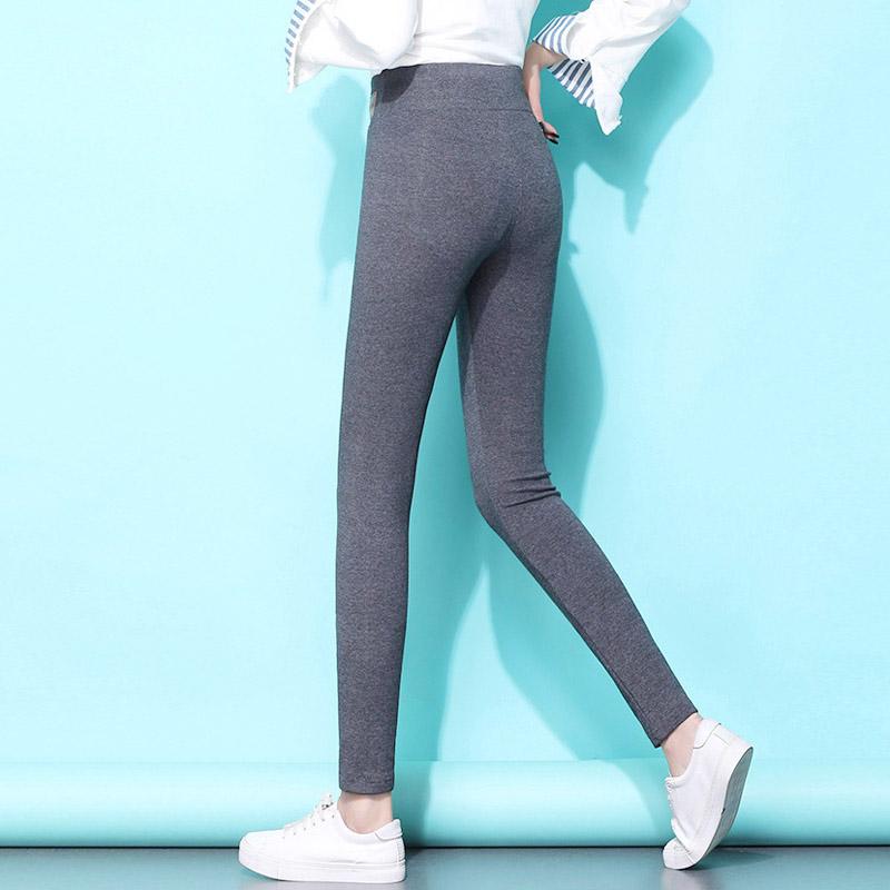 Зимние леггинсы женские плюс бархатные теплые леггинсы с высокой талией брюки Femme тонкие черные толстые леггинсы-карандаш