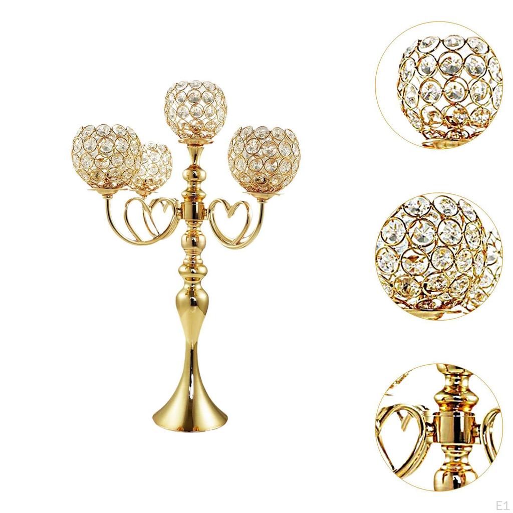 Центральная часть стола-канделябра, подставка для свечи, элегантный железный металлический держатель с 5 кронштейнами, чаша, подсвечник