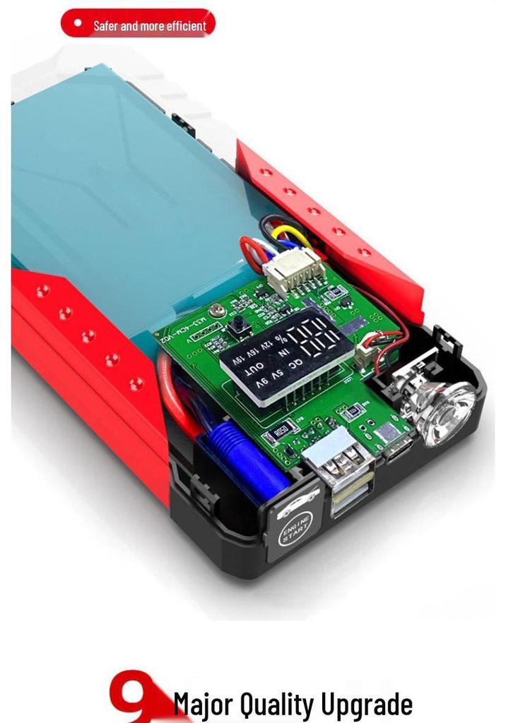 12В Автомобильный пуско-зарядное устройство и Power Bank - Аварийный аккумулятор большой емкости