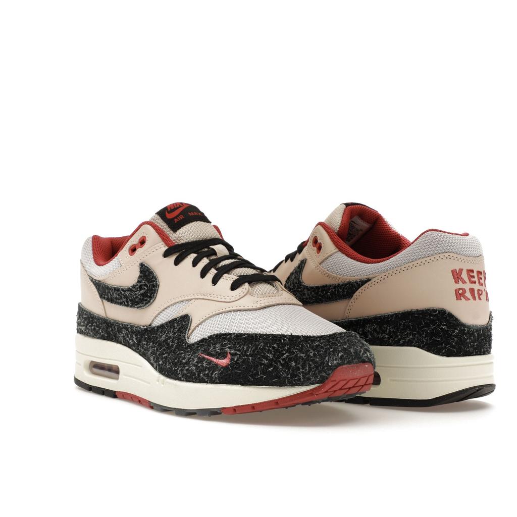 Nike Air Max 1 Keep Rippin Stop Slippin 2.0 Unisex Sneakers Cream Pearl-White Black FD5743-200
