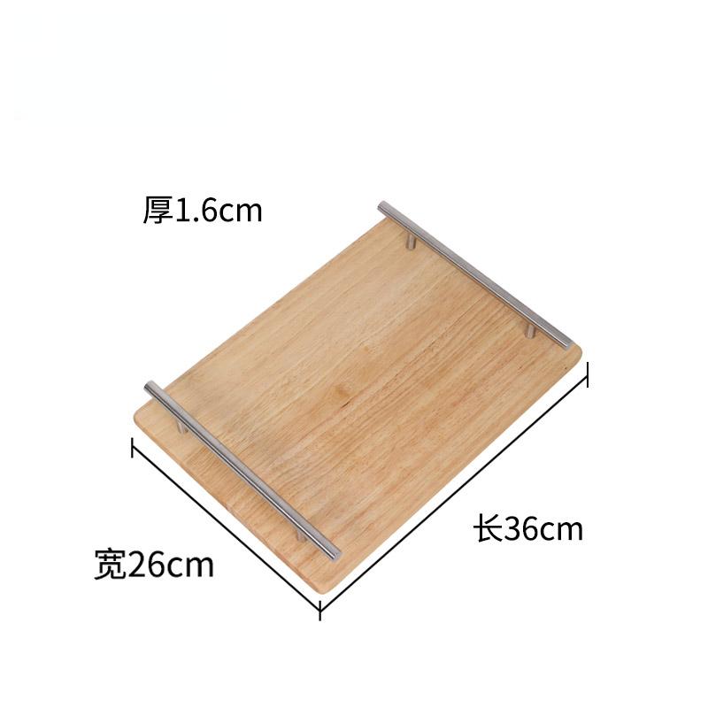 Прямоугольный деревянный поднос с металлической ручкой, поднос для хранения, сервировочная тарелка, подносы для чая, форма для торта, десертная тарелка, тарелки для суши, органайзер для тарелок