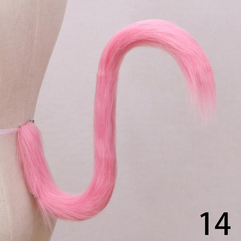 1PC Fox Cosplay Upturned Accessories Cat Tail Long Plush Simulation Beast Kids Lolita Costume Wolf