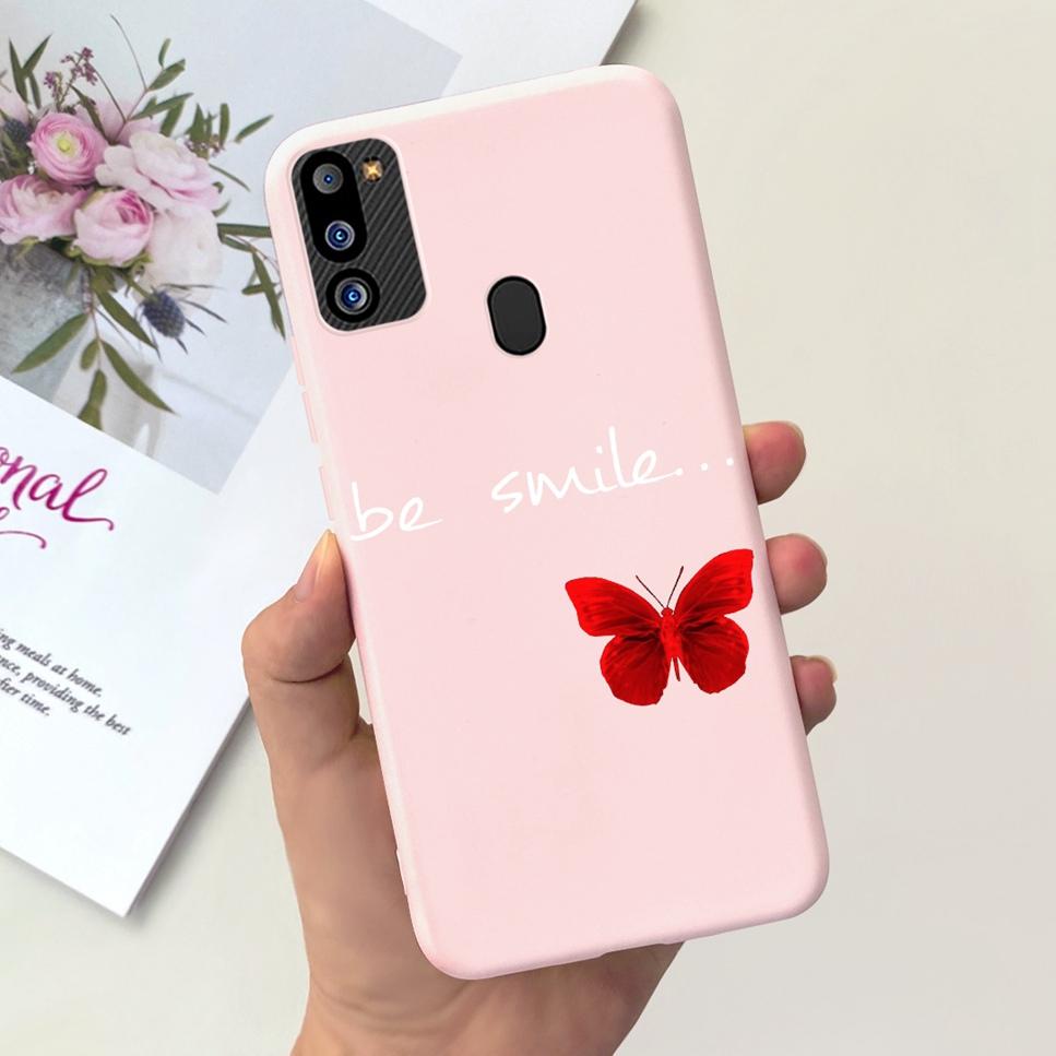 For Samsung Galaxy M21 2021 Case Cute Cat Fashion Girl Soft Silicone Cover For Samsung M21 2021 SM-M215G Bumper Phone Case Funda