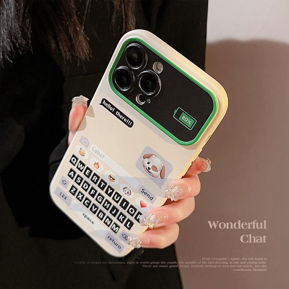 Applicable To 15Pro Max Chat Box Puppy IPhone 13 Personality Cartoon 11 Anti Fall 16 Sets