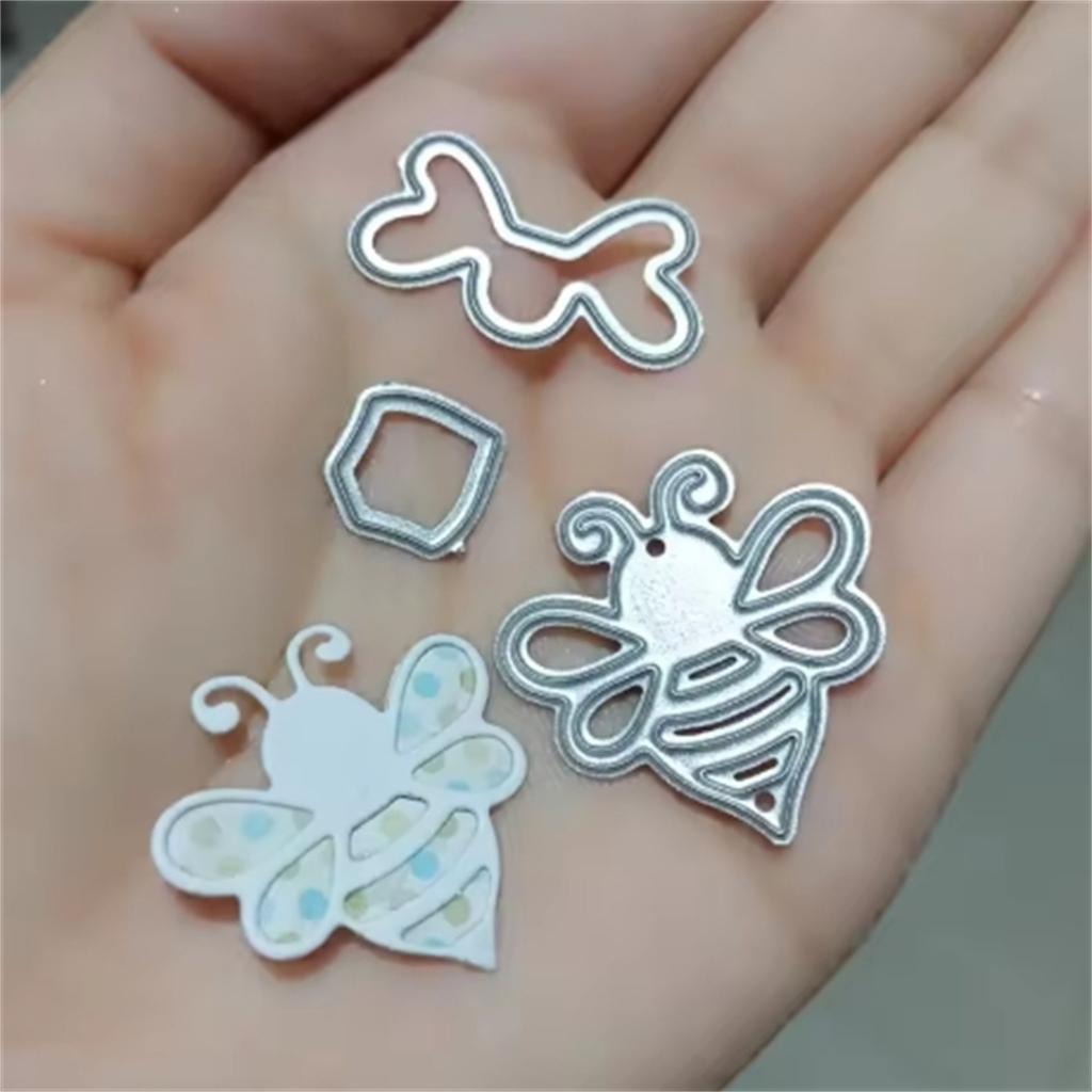 Bee Insect Frame Metal Cutting Dies Scrapbooking Stencils Decorative Christmas Album Craft Card Making Template Supplies