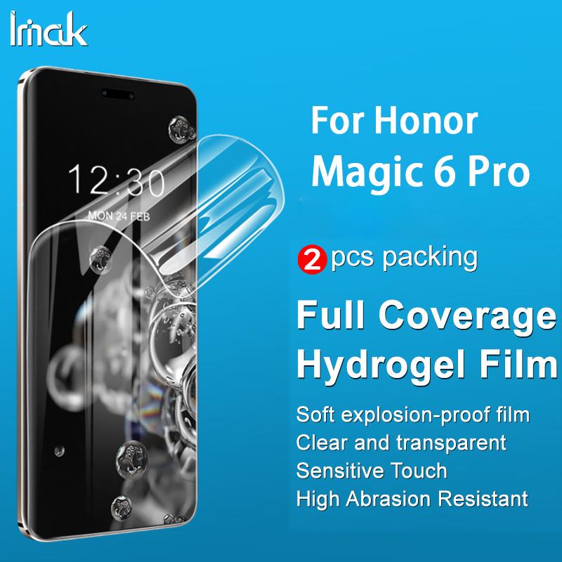 For Honor Magic 6 Pro 5G Glass 2PCS IMAK Hydrogel Film III Full Coverage Screen Protector