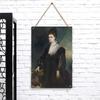 Vintage European Noble Lady Portrait Metal Wall Art American Country Home Decorative Painting