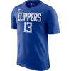 NBA Paul George Los Angeles Clippers Letter Number Crew Neck Short Sleeve T-Shirt Men T-Shirt Blue BQ1537-405