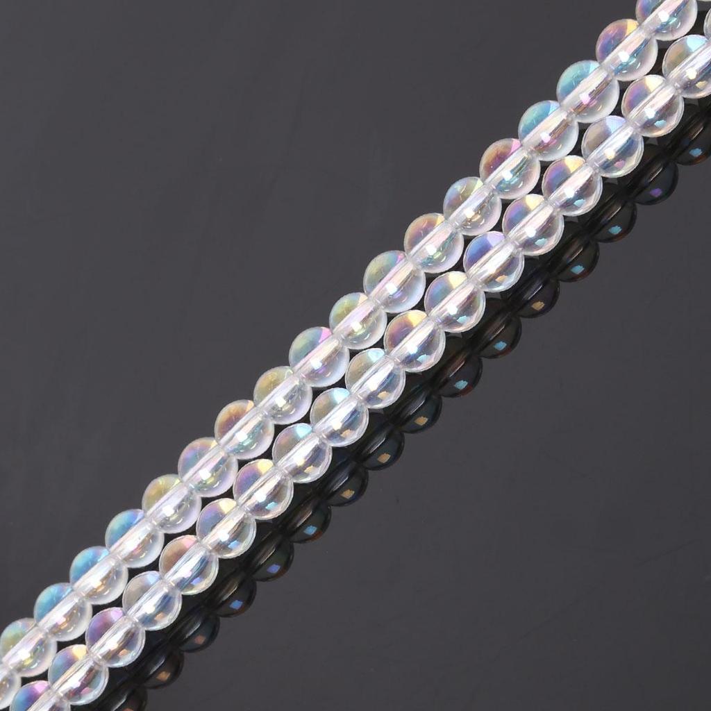 Высокое качество глянцевые прозрачные стеклянные бусины кристальные гладкие круглые бусины для изготовления ювелирных украшений DIY браслет ожерелье серьги