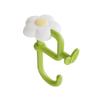 Cute Plastic Flower Bag Hook Adjustable Removable Desk Edge Hook No Drill Desktop Storage Hook Office