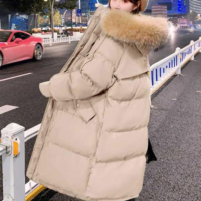 Женское бархатное хлопковое зимнее длинное свободное стеганое пальто больших размеров, женская зимняя куртка