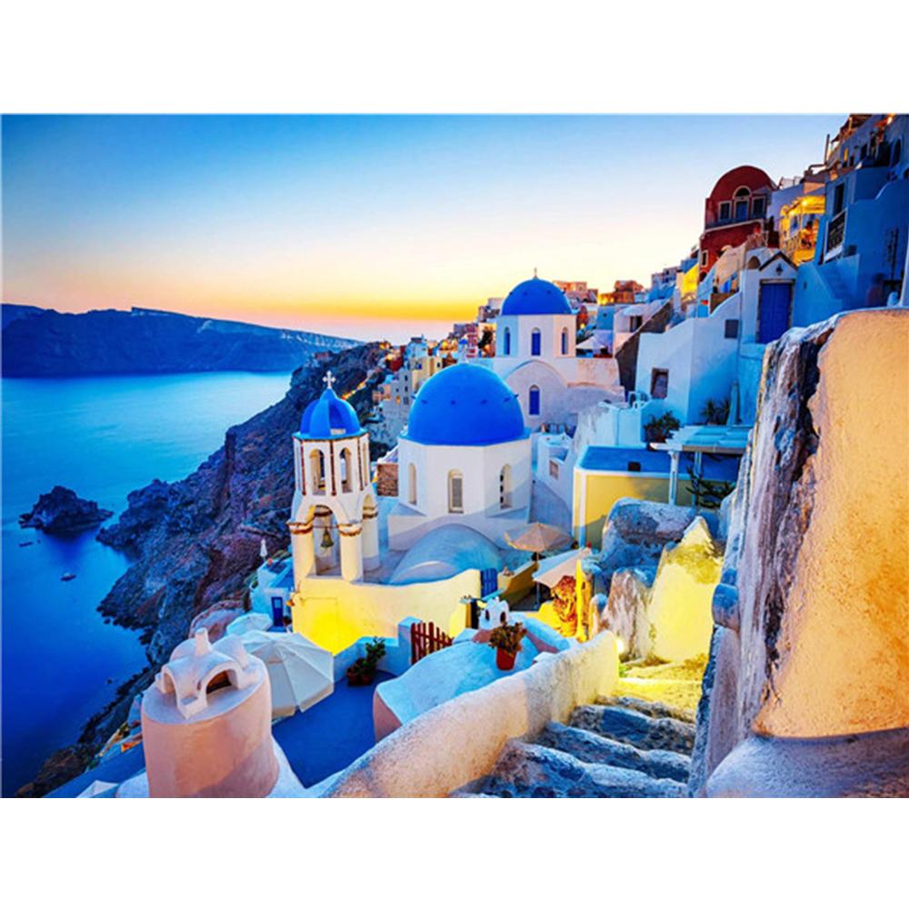 5D DIY Полный дрель Алмазная картина Город Венеция Искусство Rhinestone Craft Kit Алмазная вышивка Пейзаж Мозаика Домашний декор