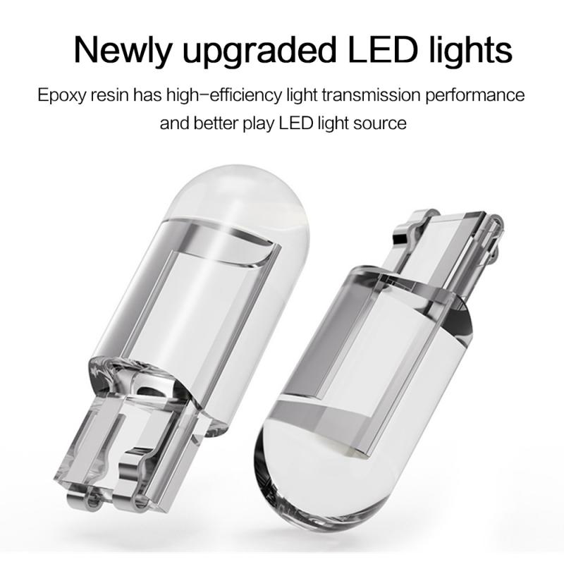 2 шт. DC12V W5W 194 T10 Cob светодиодная автомобильная лампа белый зеленый синий красный клиновидный номерной знак лампа плафон 7 цветов авто одиночный свет