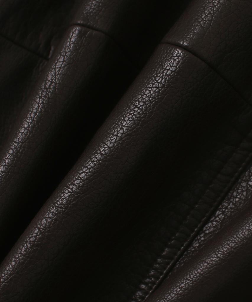 Блузон из кожи с refined pocket_Коричневый