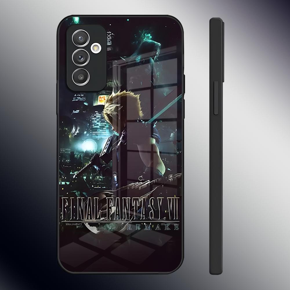 Чехол для телефона Final Fantasy для Samsung S24 Ultra S23 S22 S20 Fe S21 Plus A54 A34 A24 A53 A13 A16 Стеклянная задняя крышка