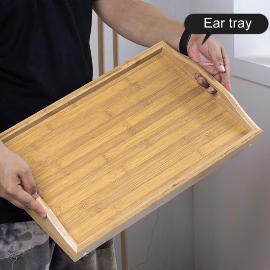 Поднос для постельного стола Yousheng со складной ножкой, прочный, несущий гладкий край без заусенцев, многофункциональный бамбуковый держатель для хранения подносов для кровати