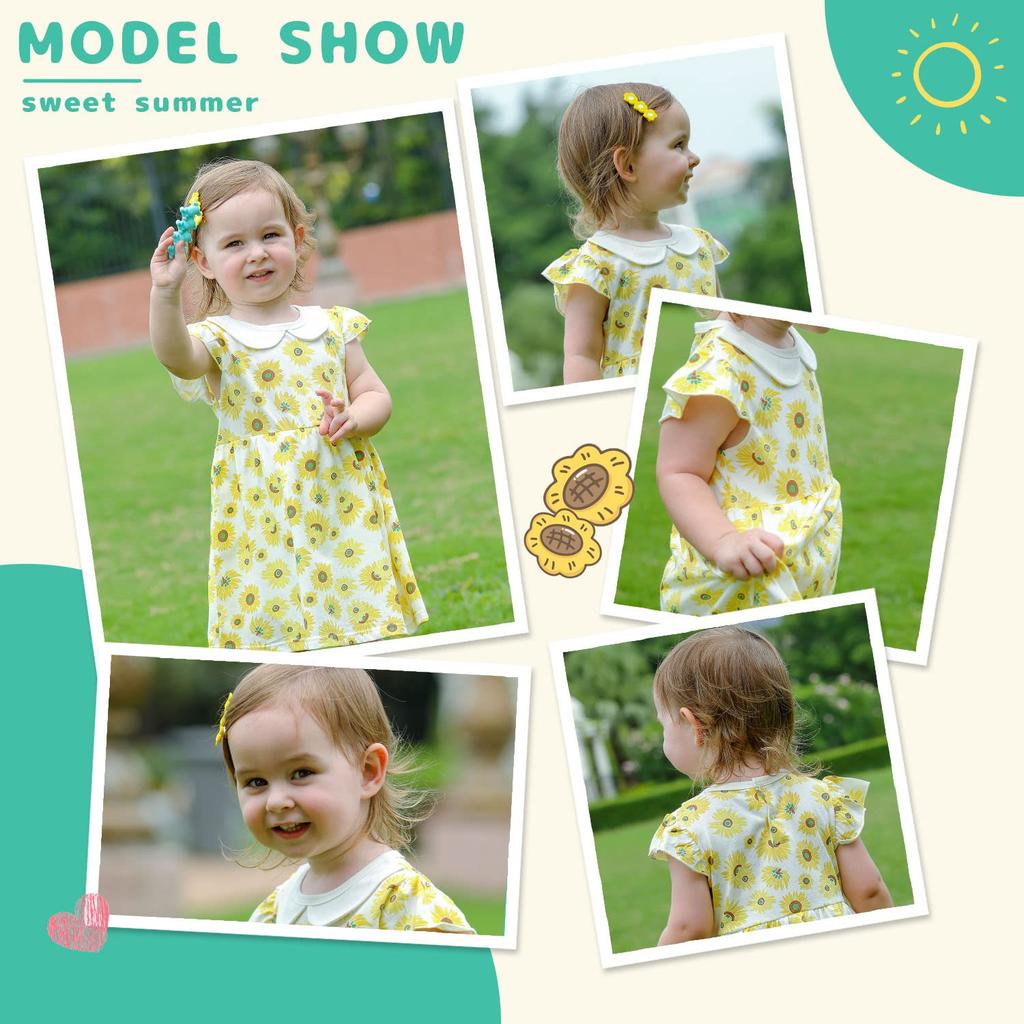 Летняя детская одежда с коротким рукавом Baby One Cute для похода в детский сад или месяцы [Детское гнездышко] Юбка, комбинезон, часть, для девочек, платье, юбка, школа,