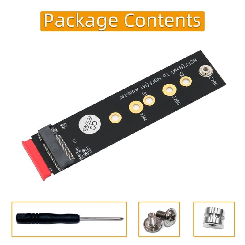 Новая версия М.2 (NGFF) Адаптер Key B+M to Key M для SSD с шиной PCIE, поддерживает тип 2242/2260/2280