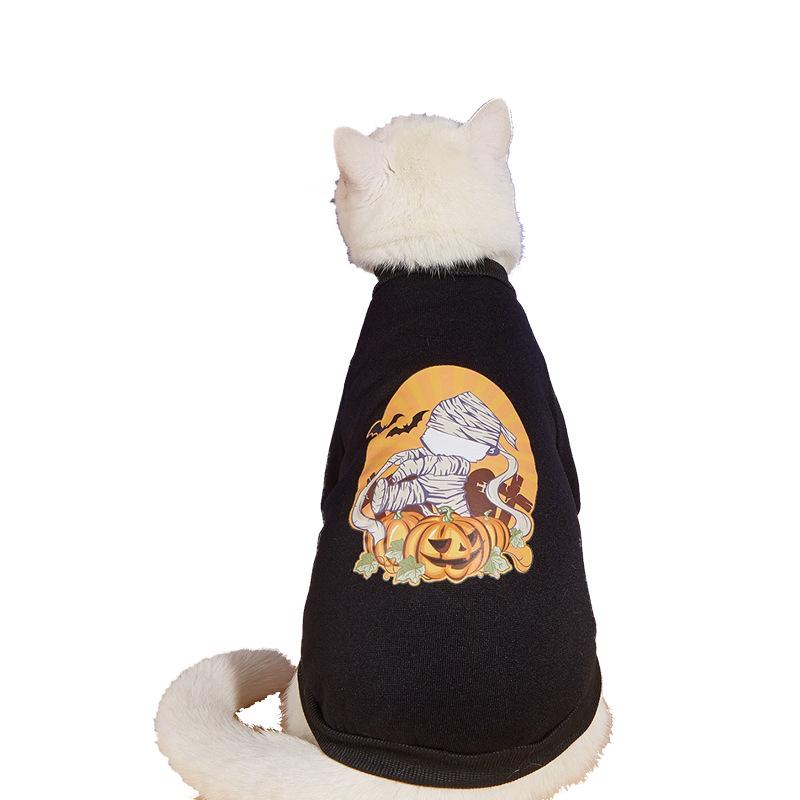 Свитер с тыквой на Хэллоуин для домашних животных - забавный костюм для собак и кошек
