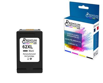 PREMIUM CARTOUCHE - 1 Cartouche Compatible Pour HP 62 XL Noir HP DeskJet Ink Advantage 5645 Envy 5540 Series 5540 e-All-in-On