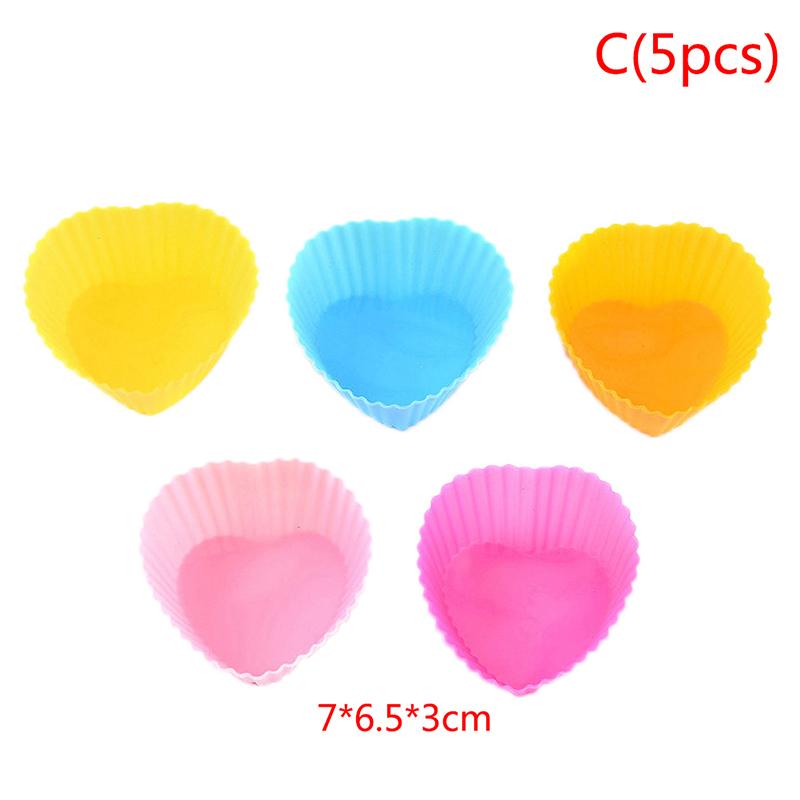 5 шт./компл. силиконовые формы для торта, инструменты для выпечки, силиконовые формы для кексов и маффинов, кексов для самостоятельного изготовления, случайный цвет