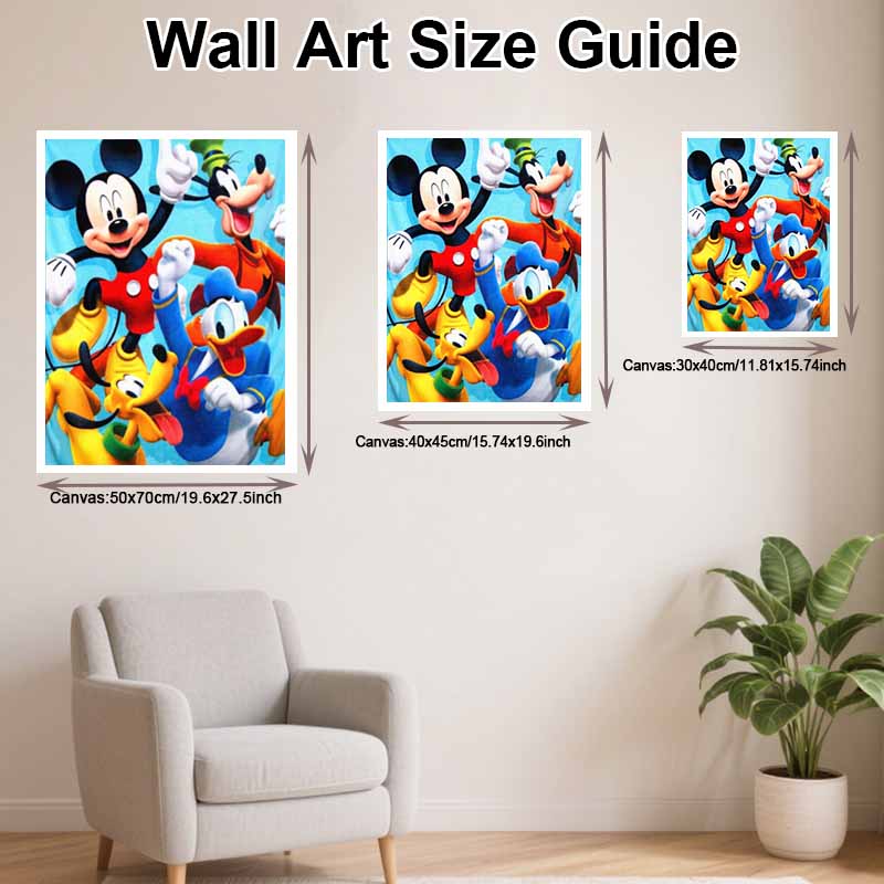 Disney 5D Diamond Painting Set DIY Mickey Friends Handmade Diamond Art Craft Decoration Home Decor
