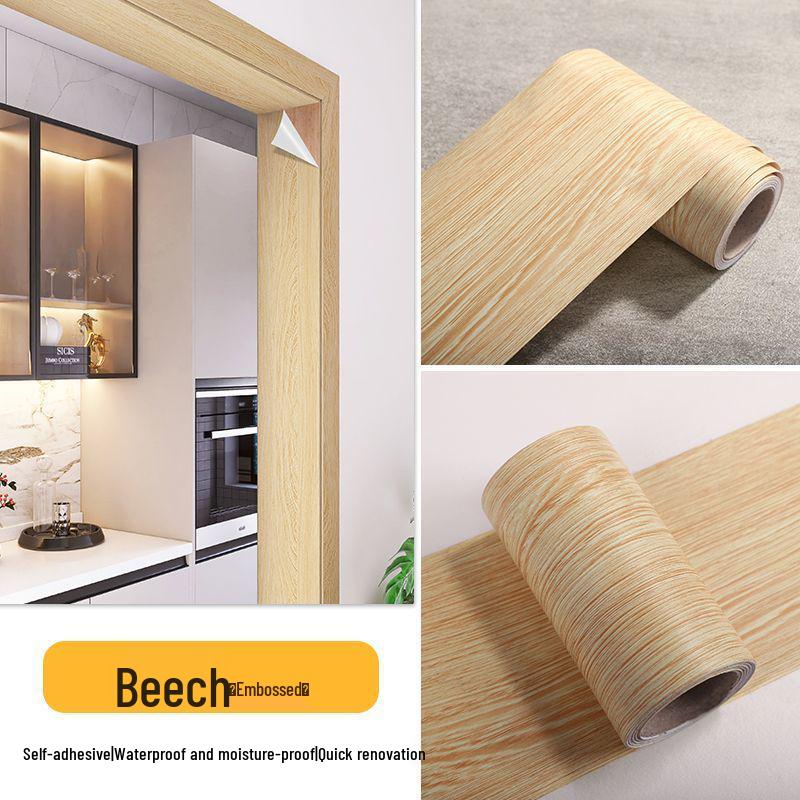 Самоклеящаяся отделочная полоса для ремонта дверной коробки с текстурой дерева