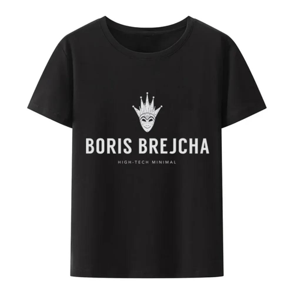 Male Hip-hop Summer Fashion T Hipster Sleeve TopCasual Cool Short Men Tee Shirt Boris Brejcha Dj Mask Tshirt Harajuku