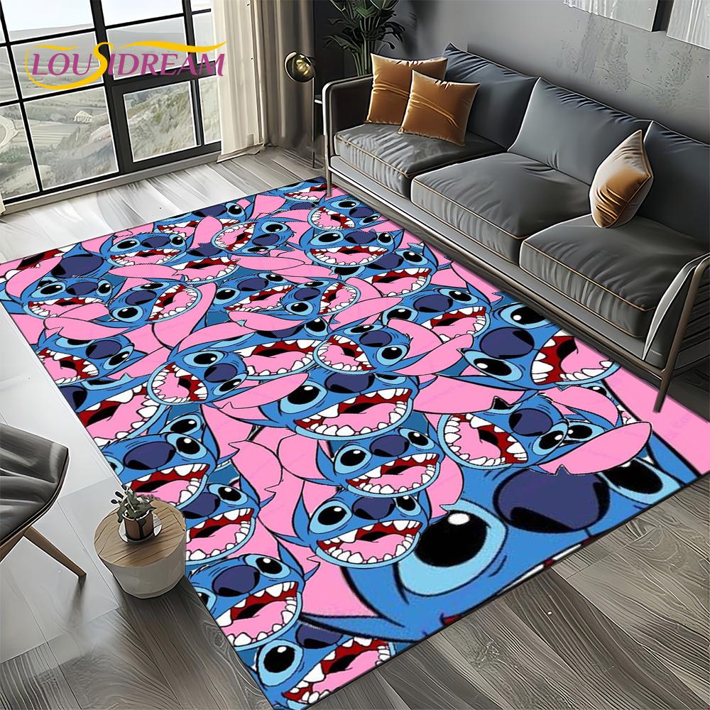 27 Style Cute Stitch  Cartoon 3D Carpet Rug for Home Living Room Bedroom Sofa Doormat Decor,Child Non-slip Floor Mat Gifts