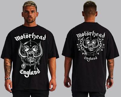 MOTOR HEAD АНГЛИЯ ПЕРЕДНИЙ И ЗАДНИЙ ПРИНТ HARD ROCK Мужские РАЗМЕРЫ