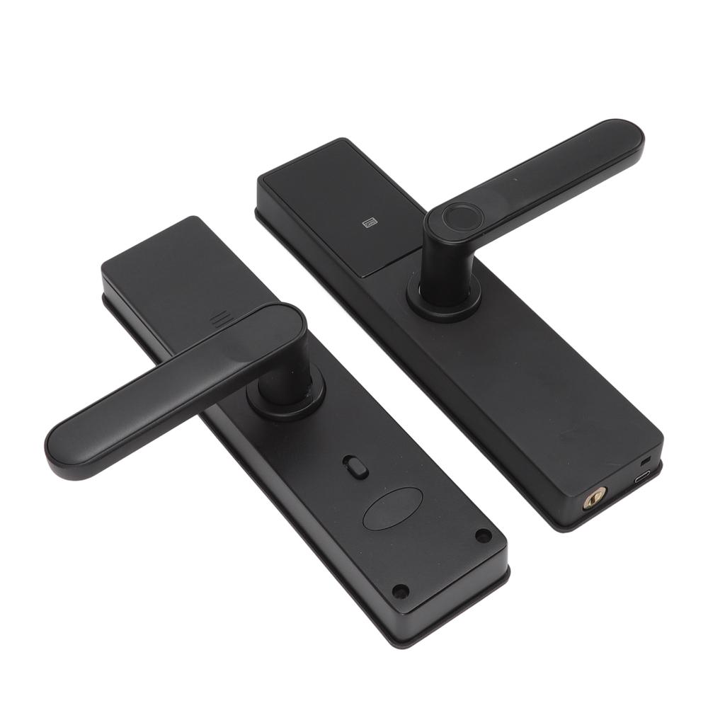 6V Smart Door Lock WIFI Zinc Alloy Black for Tuya APP Password Fingerprint Combination Lock for