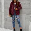 Autumn And Winter New Trendy Women's Warm Casual Jackets Loose Casual Solid Color Coats With Pockets Large Size Women's Tops