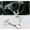 Car Styling 1pcs Chrome For VW Volkswagen Tiguan 2016 2017 Steering Wheel Botton Cover