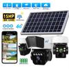 LS VISION 4G Sim Card 15MP 8K 3 Lenses Solar Panel Powered Wireless PTZ IP Camera O-KAM Pro APP Security Outdoor Solar CCTV Camera