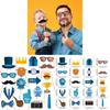 Fathers Day Party Decorations With Paper Photo Props For Event And Celebration