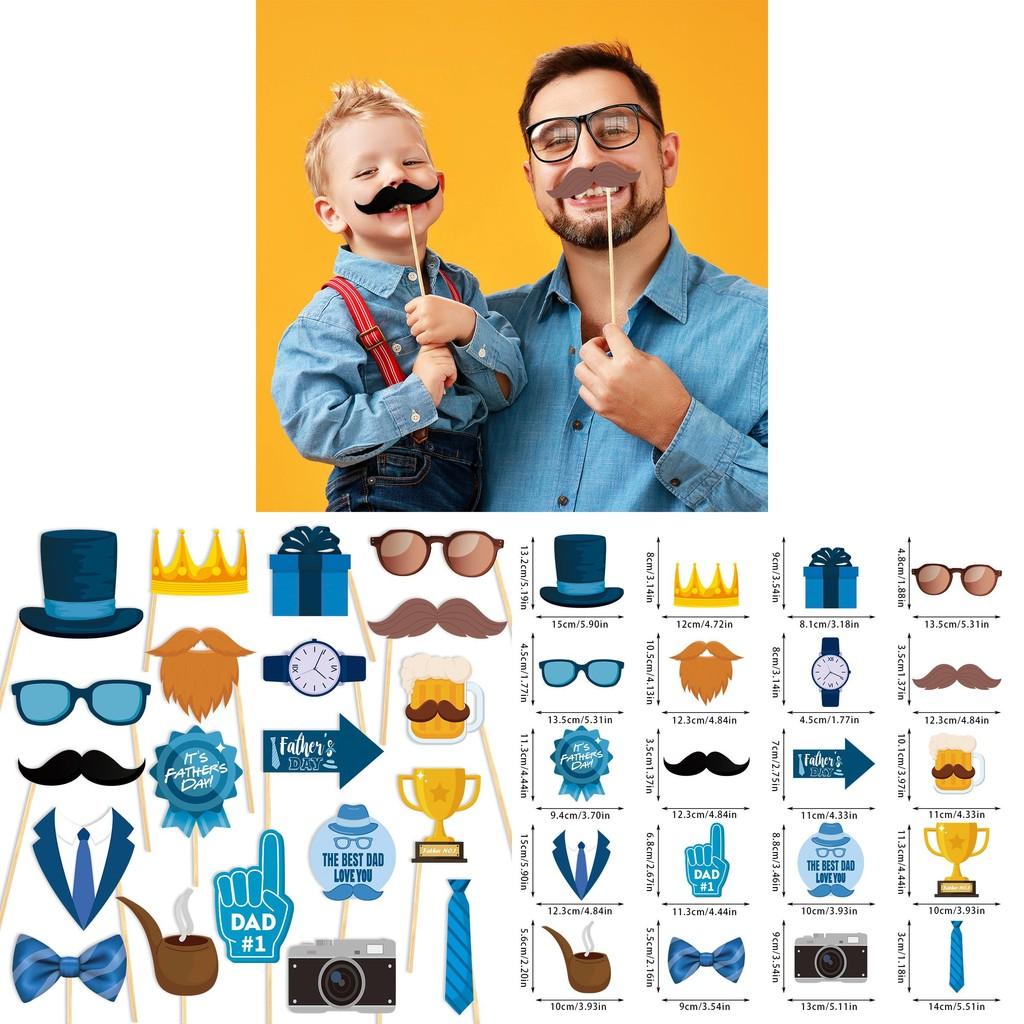 Fathers Day Party Decorations With Paper Photo Props For Event And Celebration