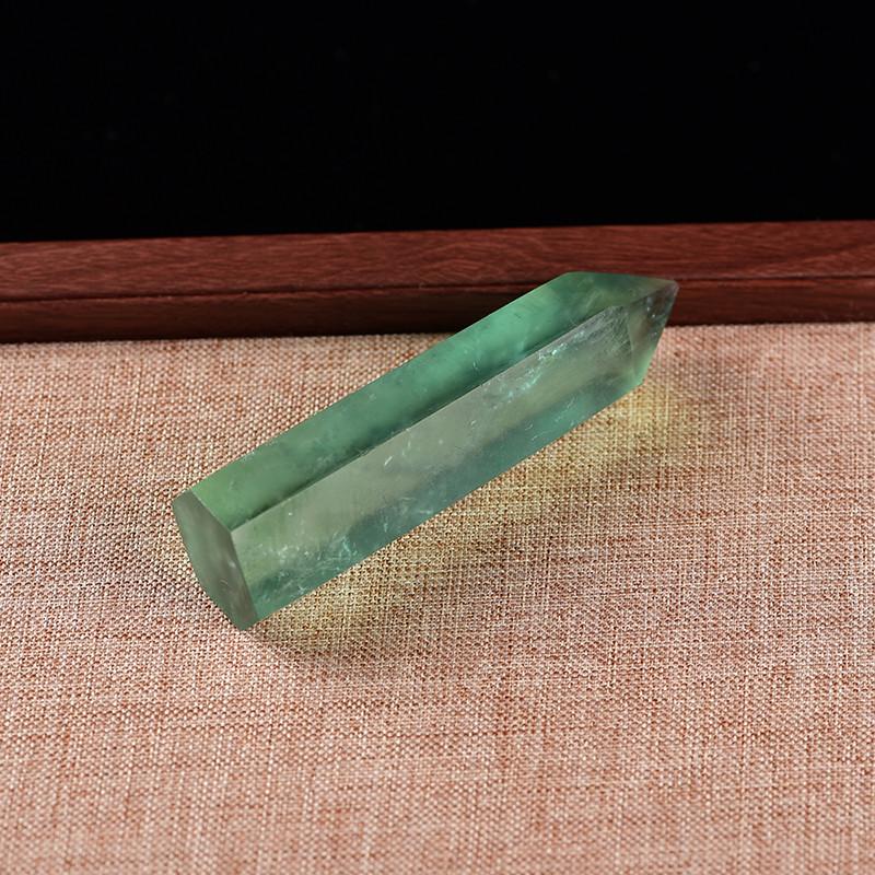 Radiant Natural Green Fluorite Quartz Crystal Point Hexagonal Wand For Healing And Reiki