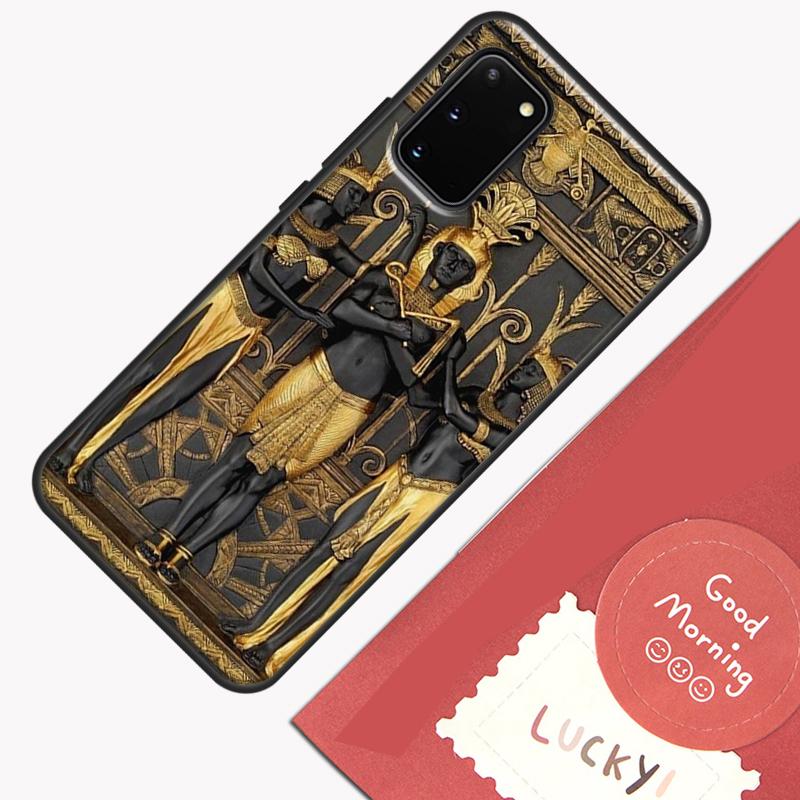 Egypt Pharaoh Mural Case For Samsung Galaxy S22 S21 S23 Ultra Note 20 S8 S9 S10 Note 10 Plus S20 FE Back Cover