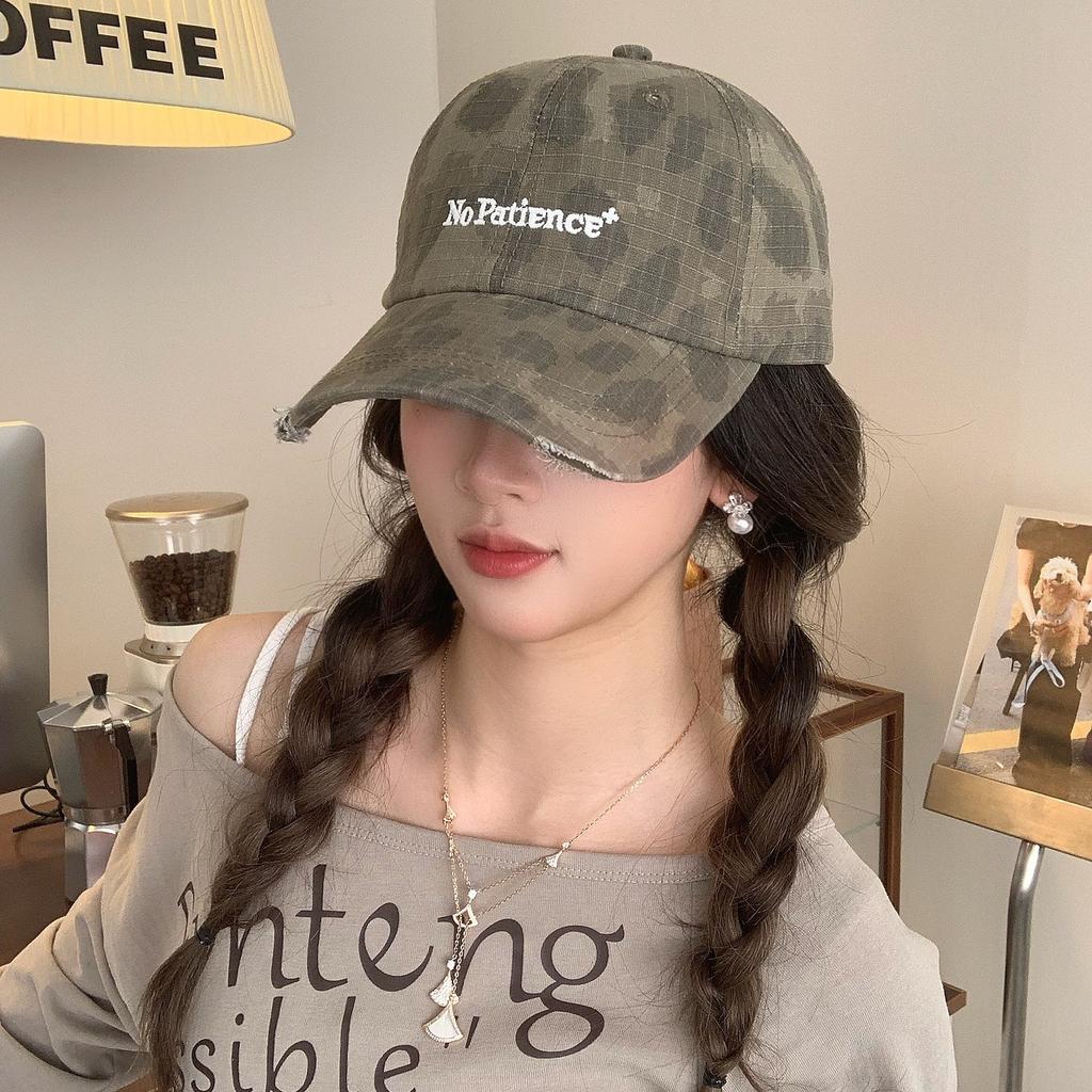 Spring And Summer Niche Camouflage American Letter Embroidery Baseball Cap Sunshade Cap Male Tide