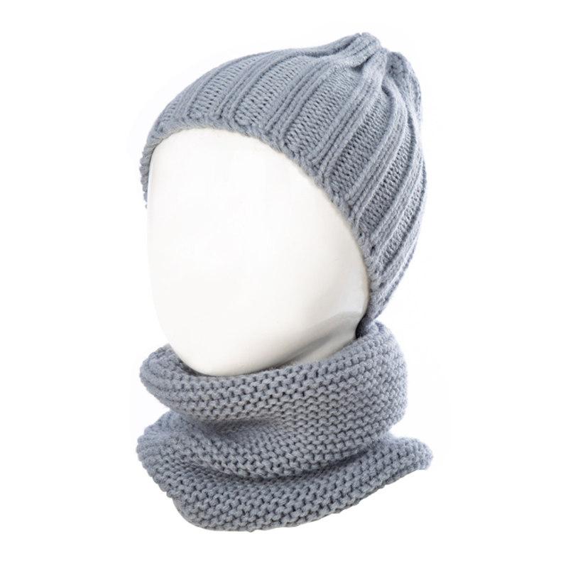 Новая зимняя шапка для малышей, комплект с шарфом для детей 0-3 лет, модная детская шапка унисекс для мальчиков и девочек, теплая вязаная милая шапка на открытом воздухе