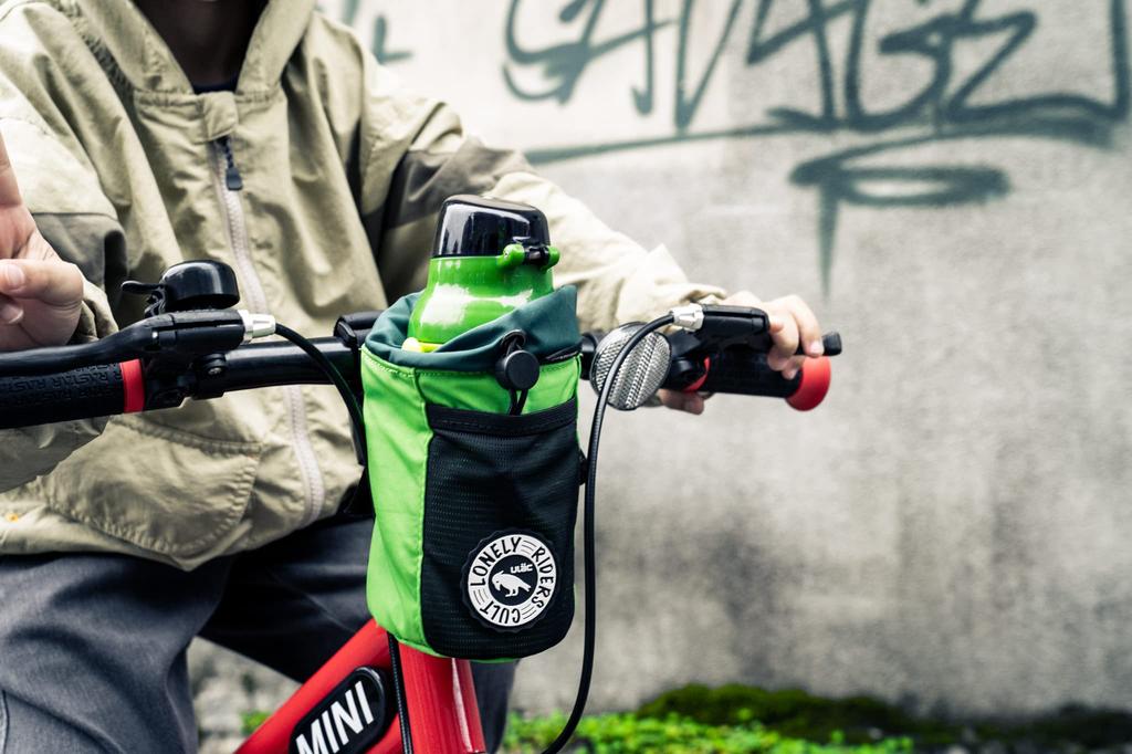 ULAC NEO PORTER C-HOLD Bicycle Feed Bag for Top Tube, Handlebar, Stem, and Saddle (Navy-Orange)