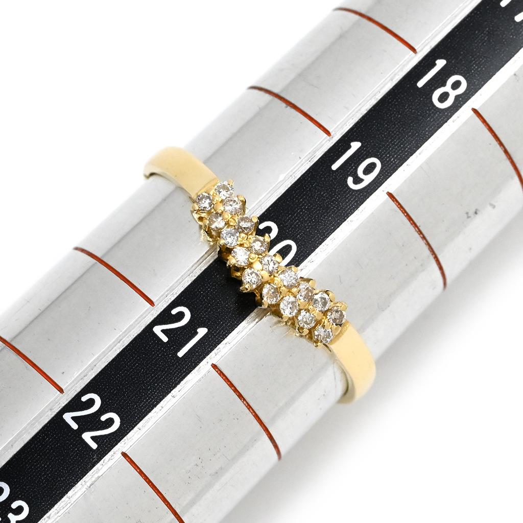 NON BRAND Diamond ringRing ring 18K Yellow Gold/diamond #20(JP Size) Array