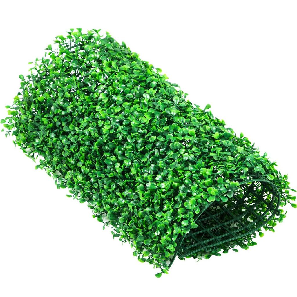 Artificial Boxwood Panel UV 6pcs Boxwood Hedge Wall Panels, Artificial Grass Backdrop Wall 20" X 20" 4 cm Green Grass Wall, Fake Hedge for Decor
