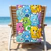 Ultra-Soft Beach Towel with Bear Theme,Ideal for Pool - Camping, Diving - Perfect Travel Essential, Vibrant Beach Towel.