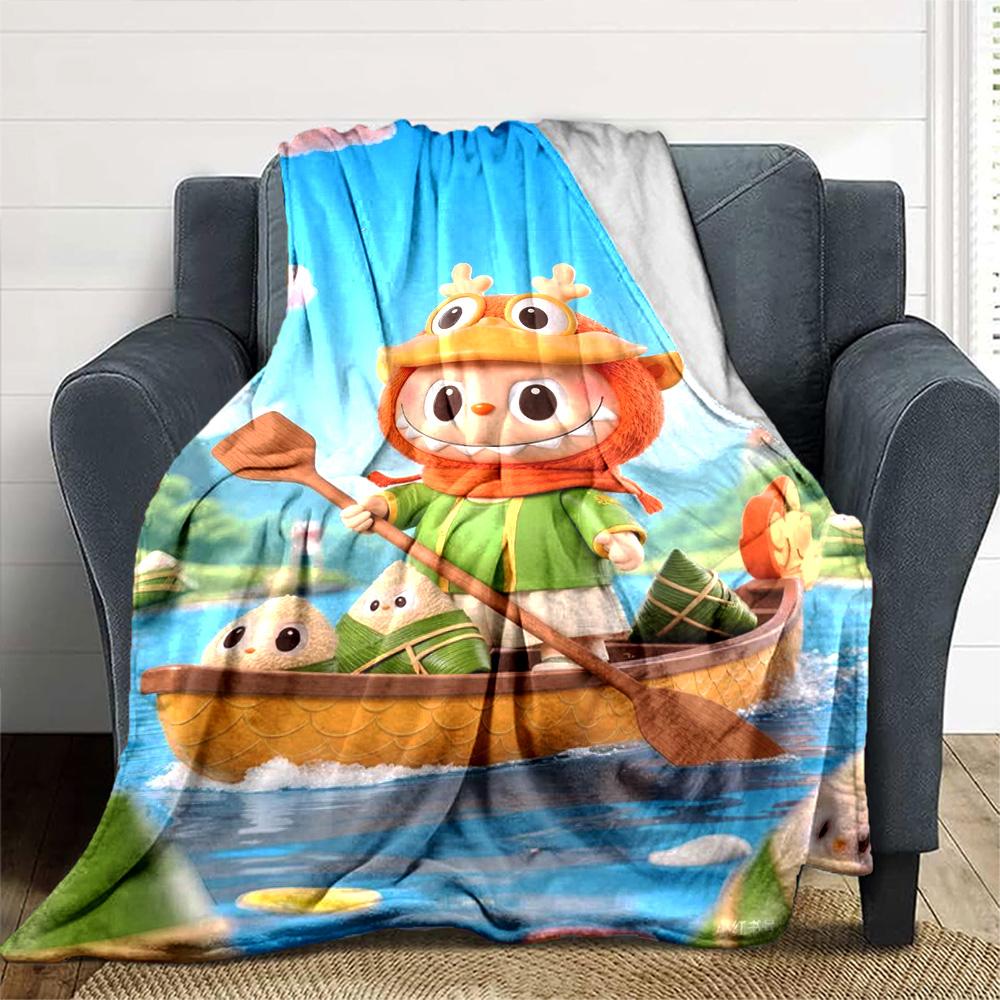 Labubu Blanket Soft Warm Cozy Suitable for Sofa Bedding Couch Four Seasons Universal Warmthful Decor Birthday Christmas Gift Blanket