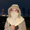 Winter cycling windproof Lei Feng hat cold warm hat women's scarf integrated pullover hat simple head hat