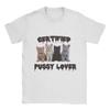 Cat Meme T-Shirt for Men Pussy Lover Fashion Cotton Tees O Neck Short Sleeve T Shirts Plus Size Tops
