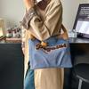 Denim Commuting Versatile Large Capacity Old Retro Shoulder Street Leisure Tote Bag High Value Hair